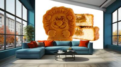 biscuits with filling in the form of a lion Wall mural