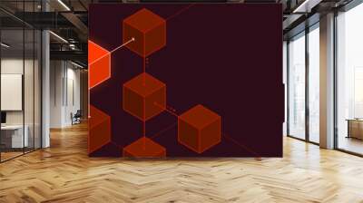 Block validation in the blockchain and digital ledger Wall mural