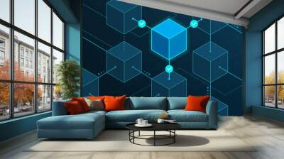 Block validation in the blockchain Wall mural