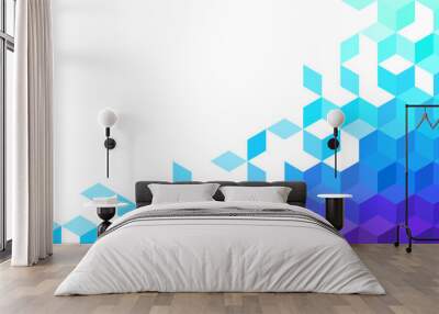 Colorful blocks background with copy space Wall mural