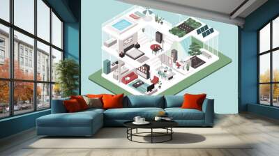 Contemporary energy efficient house interiors Wall mural