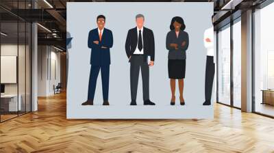 Corporate business people standing together Wall mural