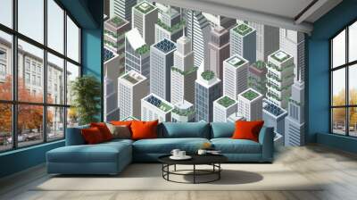 Futuristic green city Wall mural