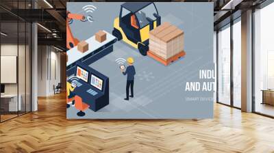 Industry 4.0 and automation Wall mural