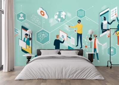 Innovative education and learning trends Wall mural