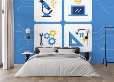 STEM day promotional design Wall mural