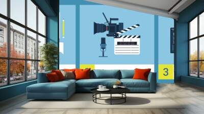 Video making creative process steps Wall mural