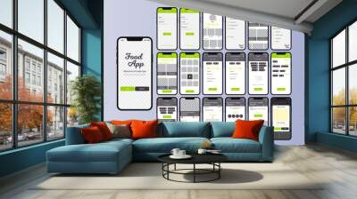 Food Recipes App Ui Kit Wall mural