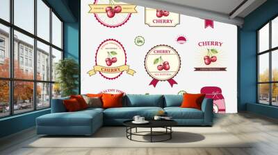 Set of label design Wall mural