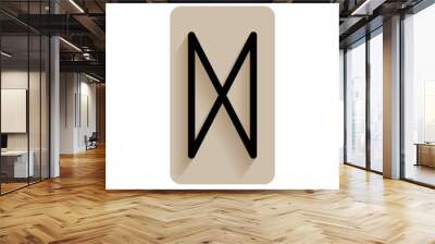 Runes. Letter of runic alphabets. Sign and symbol Wall mural