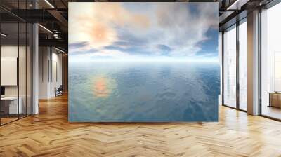 Ocean horizon - 3D render Wall mural