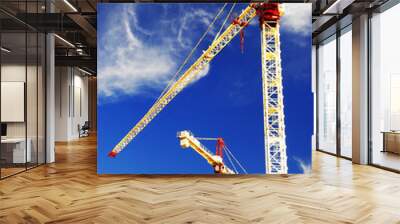 construction cranes Wall mural