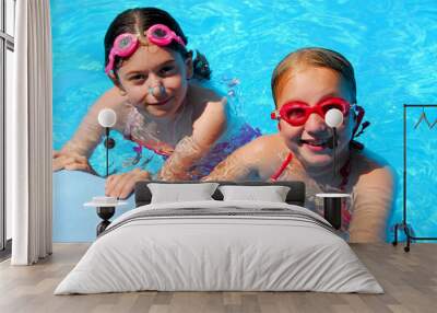 girls children pool Wall mural