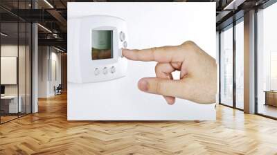 Hand setting digital thermostat Wall mural