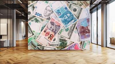 background of euro banknotes Wall mural