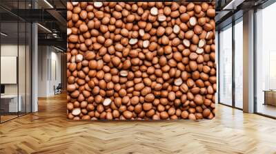 Whole raw hazelnuts background texture Wall mural