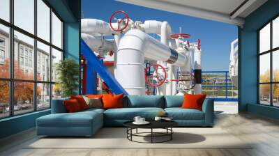 Oil refinery, primary oil refining Wall mural