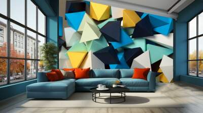 Geometric origami background Wall mural