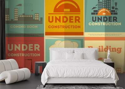 under construction design Wall mural