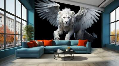 White Winged Lion Wall mural