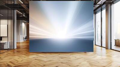 Universal abstract gray blue background with beautiful rays of illumination. Light interior wall for presentation Wall mural