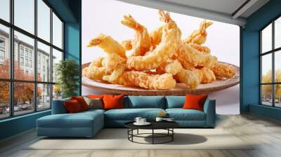 Tempura frozen with white background isolated Wall mural