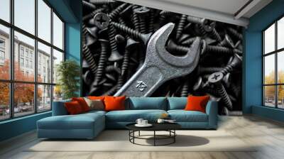 wrench spanner screw steel iron
 Wall mural