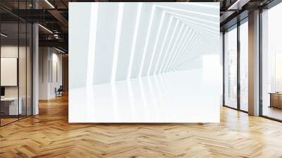 abstract white futuristic architecture design tunnel with tright lighting 3d render illustration Wall mural