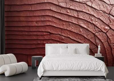 a brown textured background that captures the rugged surface of aged leather create with ai Wall mural