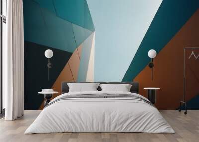 Geometric Interplay of Light and Shadow create with ai Wall mural