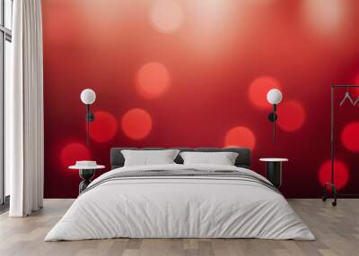 red bokeh background create with ai Wall mural