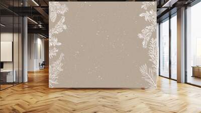 Christmas Poster - Illustration. Vector illustration of Christmas Background Wall mural