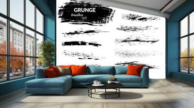 Grunge brushes set. Wall mural