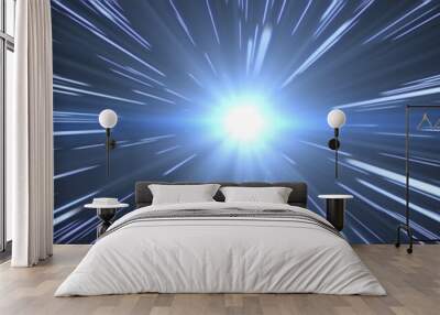 stars hyperspace wide size banner. Wall mural