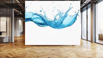 a blue water splashing in the air Wall mural