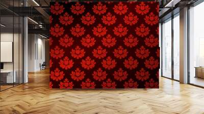 Illustration of red wallpaper Wall mural