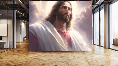 Jesus Chris, digital portraite.  Wall mural