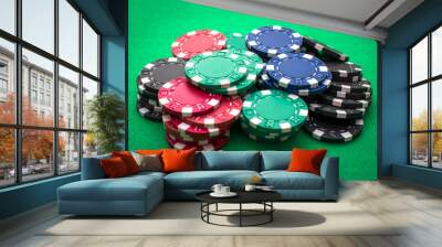 Casino chip and card Wall mural