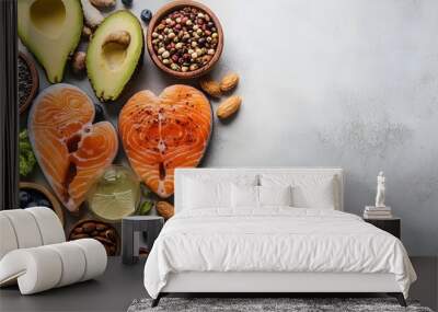 spices herbs fish and veggies Wall mural