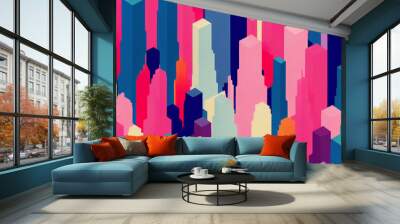 Abstract Retro Pattern Inspired by New York City Wall mural