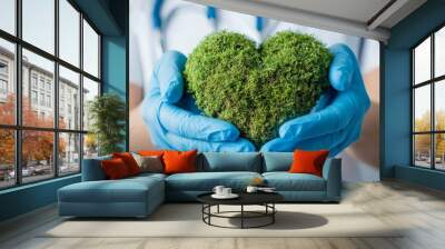 Sustainability in healthcare: reducing waste, practicing eco-friendly, and creating a healthier environment for patients Wall mural