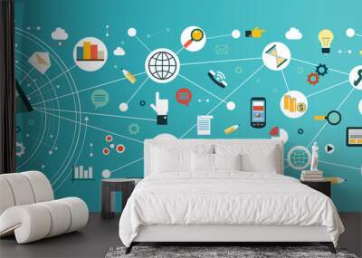 business communication Wall mural