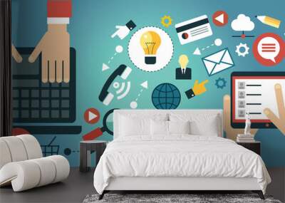 mobile apps concept Wall mural