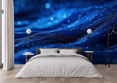 A blue nature background with sparkle.  Wall mural