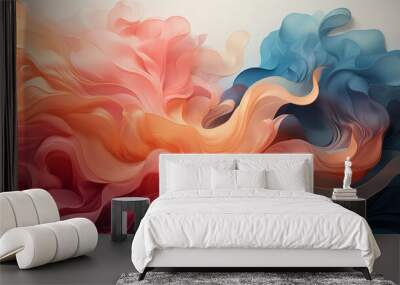 An abstract background illustration with vibrant colors. Generative AI.  Wall mural