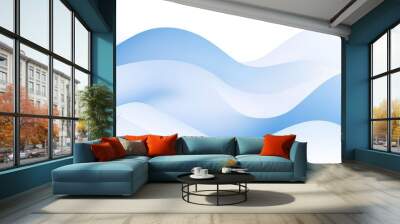 Abstract Blue Waves Background Wall mural