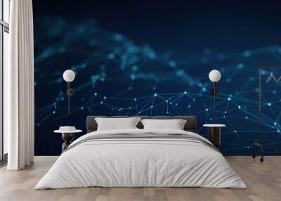 Abstract technology lines background. Wall mural