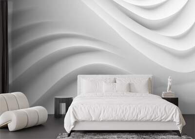 Abstract White Curved Background Wall mural