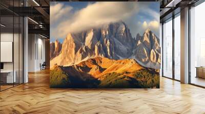 mountain view, mountain peak Wall mural