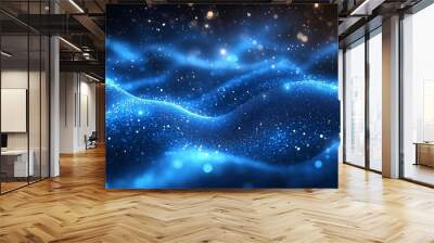 Abstract digital wave technology Wall mural